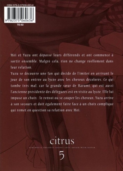 Verso de l'album Citrus 5