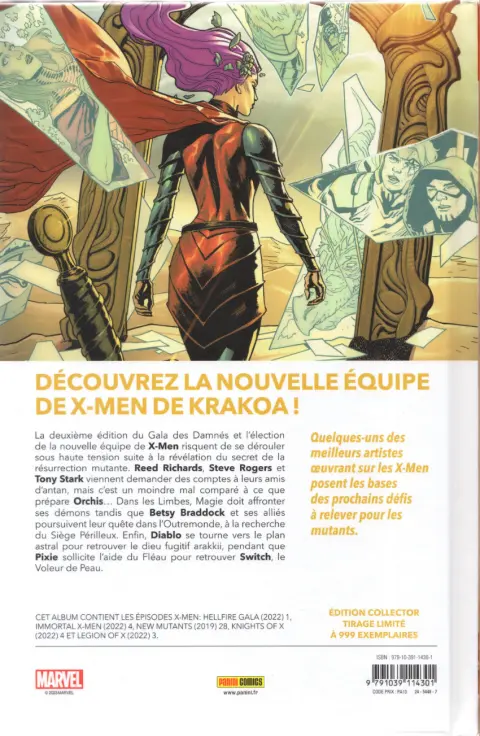Verso de l'album Destiny of X Volume 07