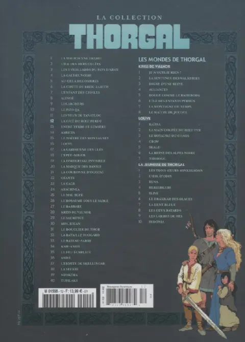 Verso de l'album Thorgal - La collection Tome 12 La cité du dieu perdu