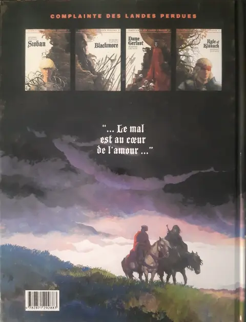 Verso de l'album Complainte des Landes perdues Sioban Tome 3 Dame Gerfaut