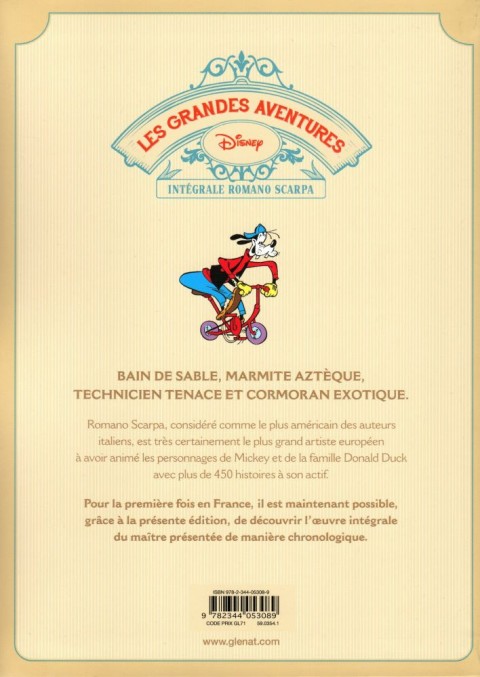 Verso de l'album Les Grandes aventures Disney Tome 13 1965/1966 : Donald et l'affaire des calendriers et autres histoires