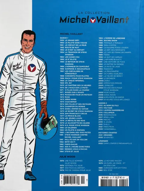 Verso de l'album Michel Vaillant La Collection 51 Racing show