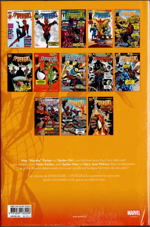Verso de l'album Spider-Girl - L'intégrale Tome 1 1998-1998