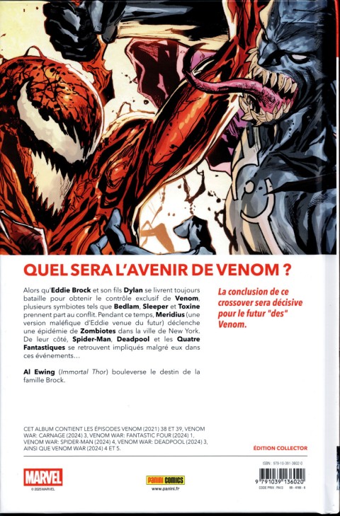 Verso de l'album Venom War Tome 3/3