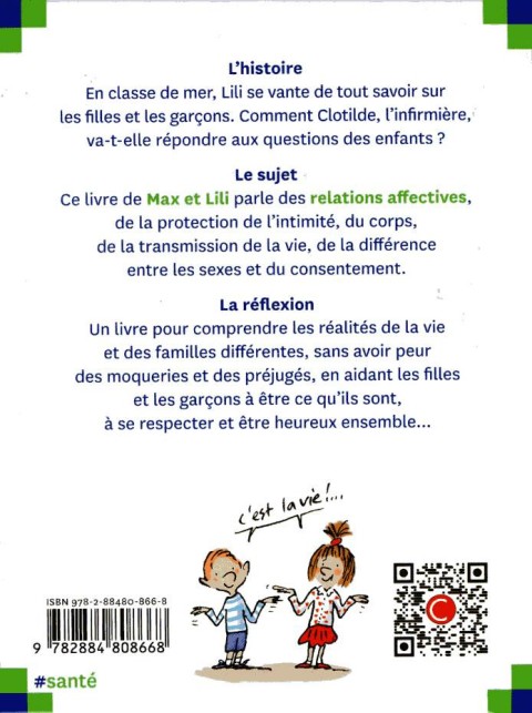 Verso de l'album Ainsi va la vie Tome 138 Lili veut tout savoir sur les filles et les garçons