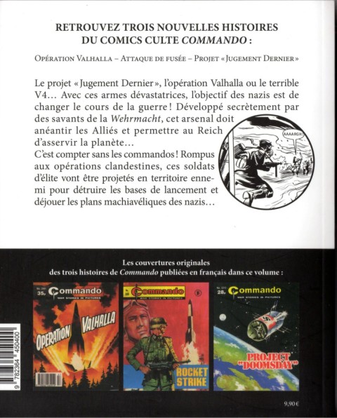 Verso de l'album Commando de la Seconde Guerre mondiale Tome 3 Armes secrètes d l'Allemagne Nazie