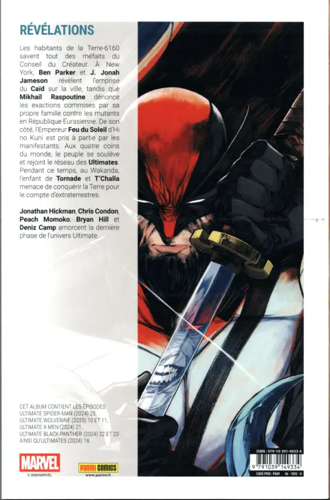 Verso de l'album Ultimate Universe 15