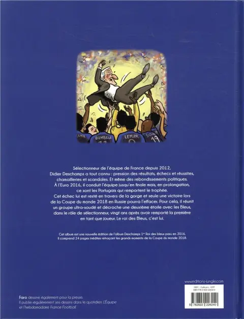 Verso de l'album Deschamps 1er - Roi des bleus Tome 2 À la conquête de la 2e étoile