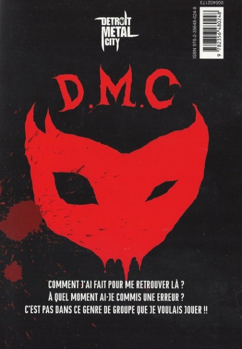 Verso de l'album Detroit metal city Tome 1