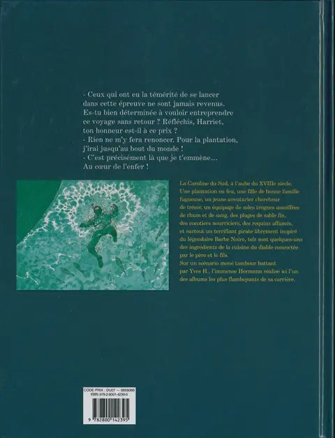 Verso de l'album Le Diable des sept mers Première partie