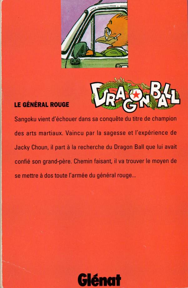 Verso de l'album Dragon Ball Tome 10 Le général rouge