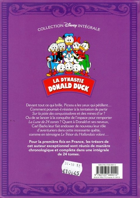 Verso de l'album La Dynastie Donald Duck Tome 9 Les Trésors du Hollandais volant et autres histoires (1958 - 1959)