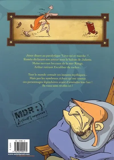 Verso de l'album En plein dans le mythe Tome 1 Les débuts de Jésus