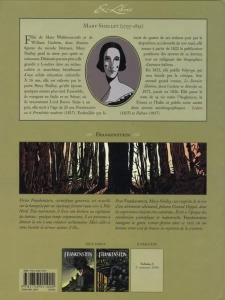 Verso de l'album Frankenstein Volume 2