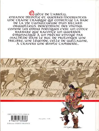 Verso de l'album Guillaume le Conquérant