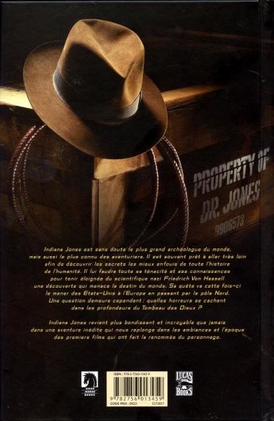 Verso de l'album Indiana Jones Tome 5 Indiana Jones et le tombeau des dieux