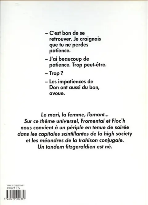 Verso de l'album Jamais deux sans trois
