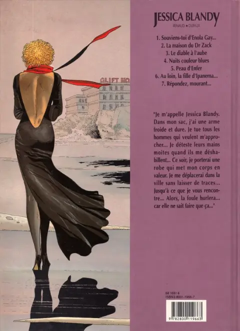 Verso de l'album Jessica Blandy Tome 7 Répondez, mourant...