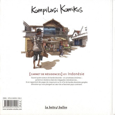 Verso de l'album Kompilasi Komikus [Carnet de résidences] en Indonésie