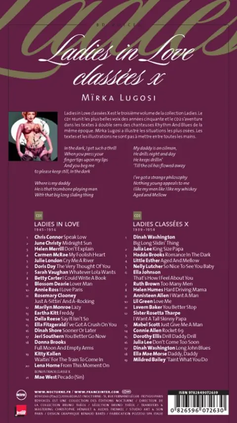 Verso de l'album Ladies Tome 3 Ladies in Love classées X