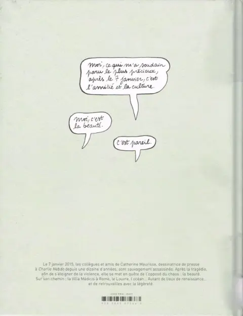 Verso de l'album La Légèreté