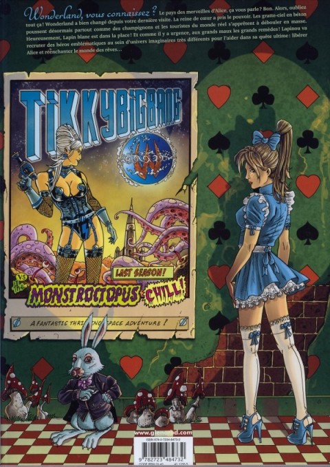 Verso de l'album Little Alice in Wonderland Tome 1 Run, rabbit, run !