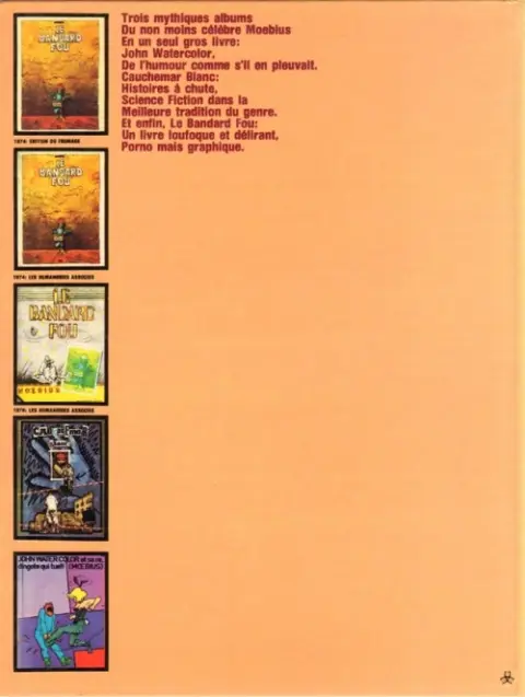 Verso de l'album Moebius œuvres complètes Tome 1 Le Bandard Fou, John Watercolor, Cauchemar Blanc