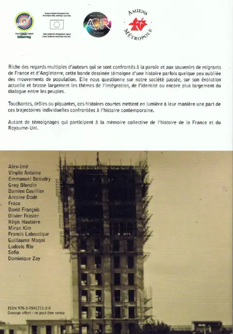 Verso de l'album Mon histoire de migration