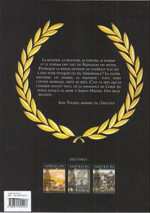Verso de l'album Napoléon Tome 4 La paix de Campoformio