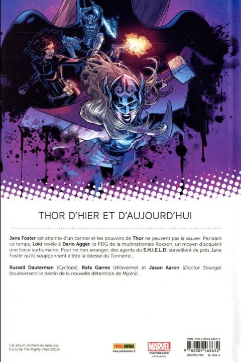 Verso de l'album All-New Thor Tome 2 Les Seigneurs de Midgard
