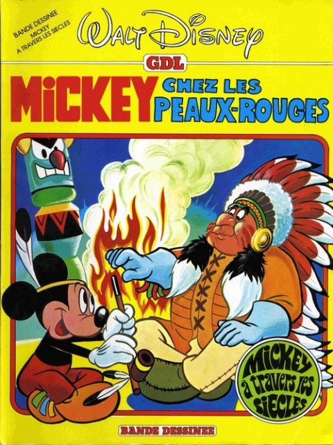 Couverture de l'album Mickey à travers les siècles Tome 9 Mickey chez les Peaux-Rouges