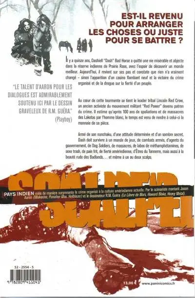 Verso de l'album Scalped Tome 1 Pays indien