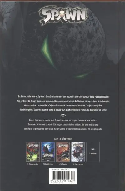 Verso de l'album Spawn Tome 4 Damnation