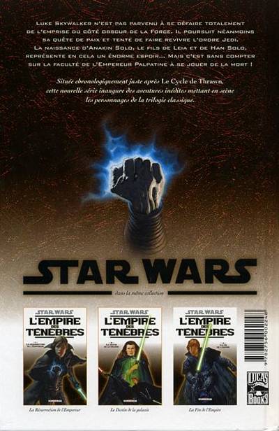 Verso de l'album Star Wars - L'empire des ténèbres Tome 3 La Fin de l'Empire