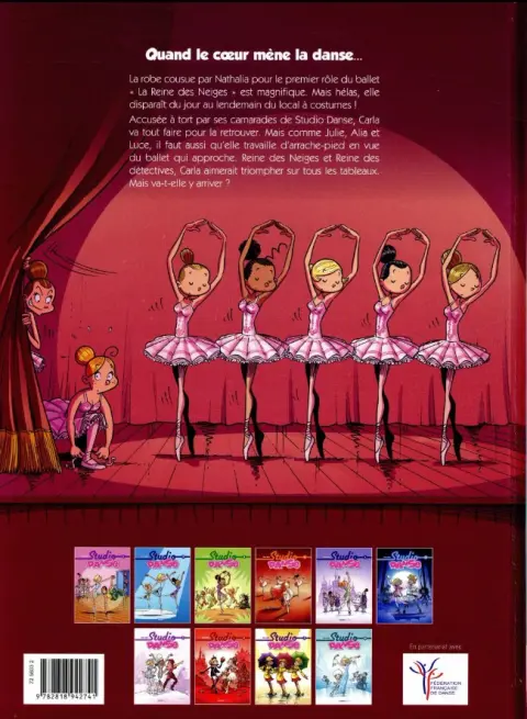 Verso de l'album Studio danse Tome 10