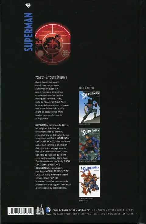Verso de l'album Superman Tome 2 À toute épreuve