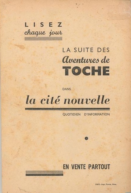 Verso de l'album Les aventures de Toche et Mac Slip / Toche et Jim Chewing Tome 1 Les aventures de Toche et Mac Slip
