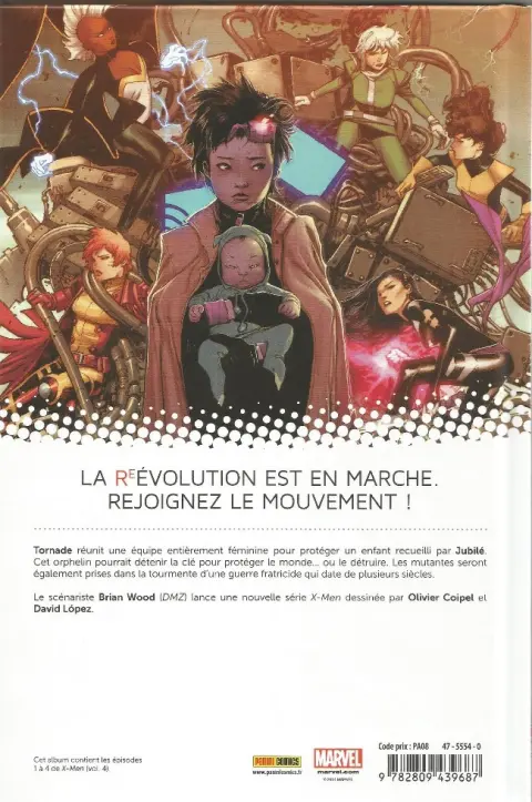 Verso de l'album X-Men Tome 1 Élémentaire