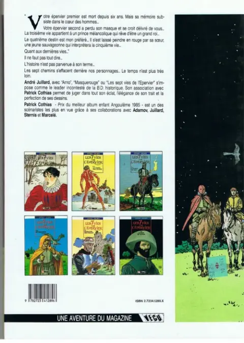 Verso de l'album Les 7 Vies de l'Épervier Tome 6 La part du diable