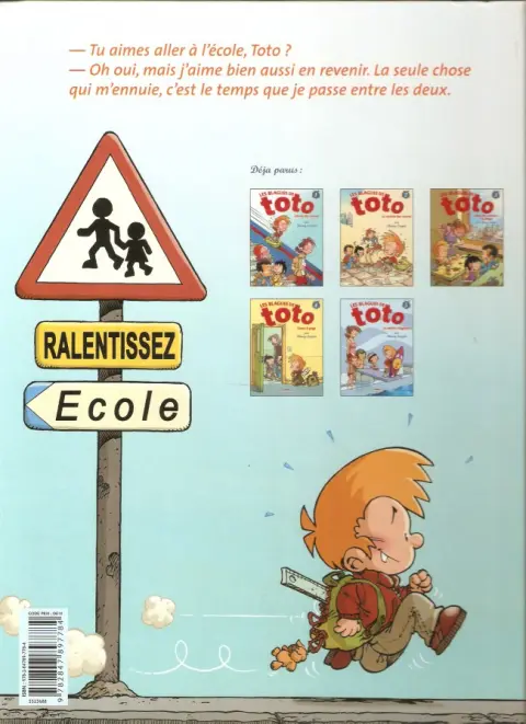 Verso de l'album Les Blagues de Toto Tome 3 Sous les cahiers, la plage