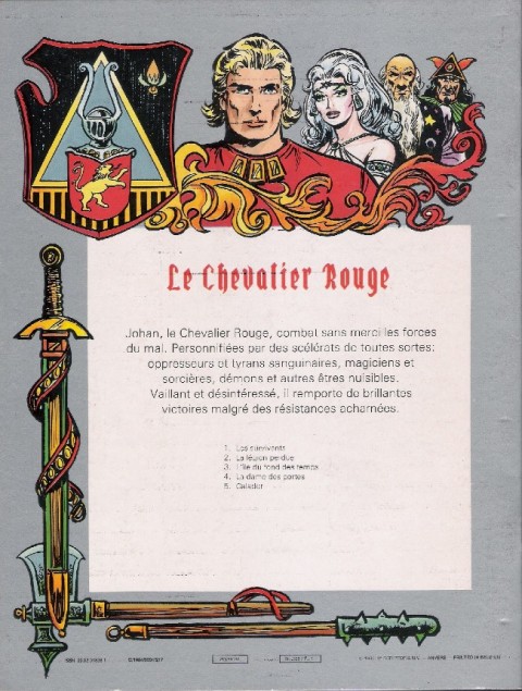 Verso de l'album Le Chevalier Rouge Tome 1 Les survivants