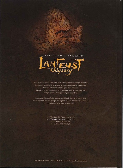 Verso de l'album Lanfeust Odyssey Tome 2 L'énigme Or-Azur - 2de partie