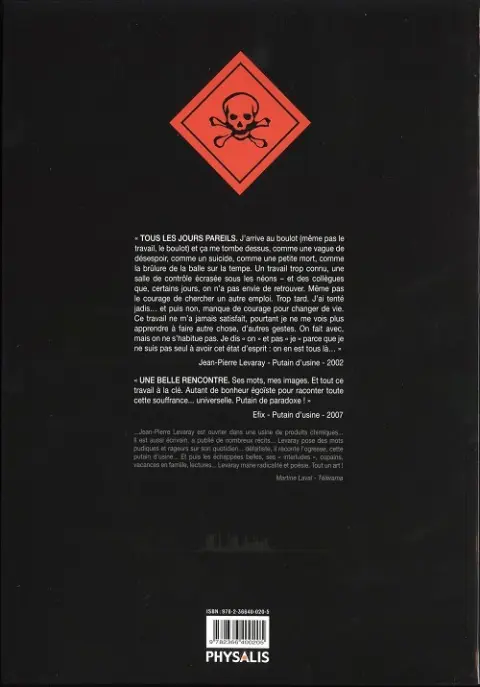Verso de l'album Putain d'usine Tome 1