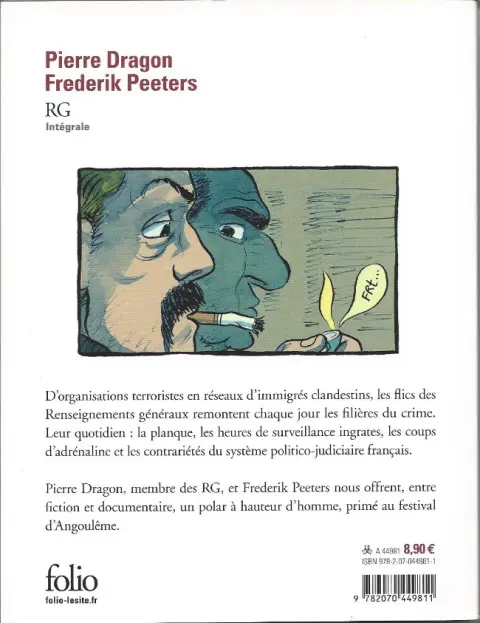 Verso de l'album RG