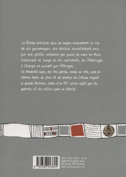 Verso de l'album La Ronde : Une histoire en dix chapitres