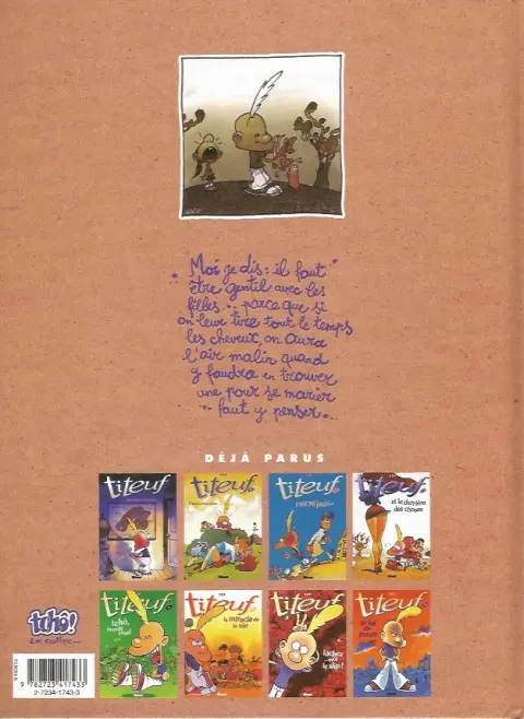 Verso de l'album Titeuf Tome 3 Ça épate les filles…
