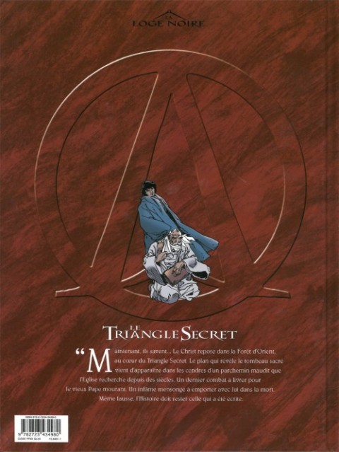 Verso de l'album Le Triangle secret Tome 5 L'infâme mensonge
