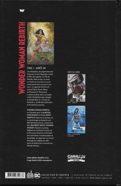 Verso de l'album Wonder Woman Rebirth Tome 1 Année Un