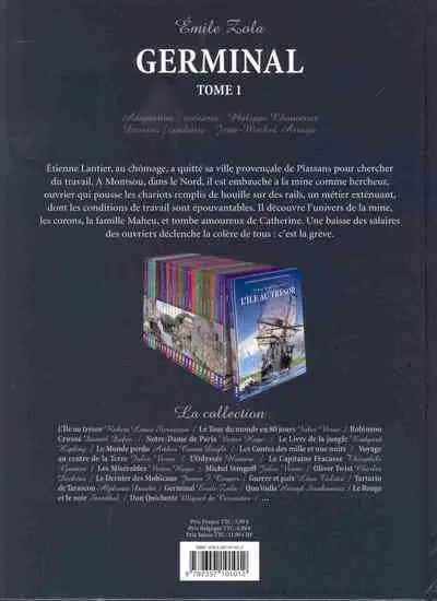 Verso de l'album Les Incontournables de la littérature en BD Tome 20 Germinal - tome 1