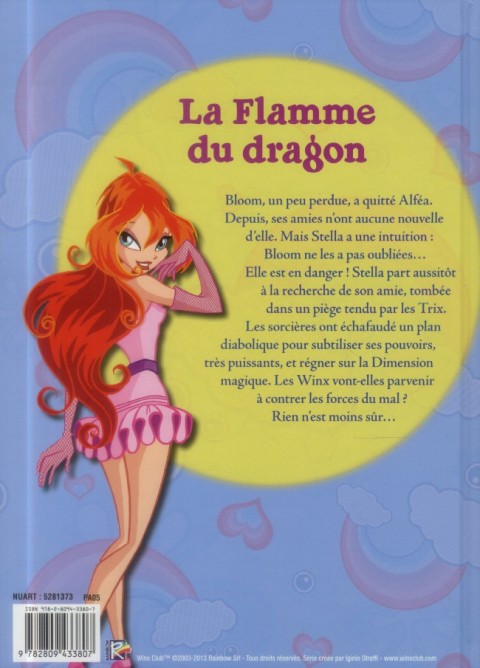 Verso de l'album Winx Club - Les Aventures Tome 11 La Flamme du dragon